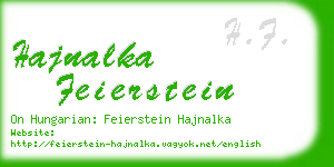 hajnalka feierstein business card